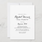 Moderne kalligrafie Vrijgezellenfeest Tea Party Kaart (Voorkant)