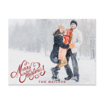 Moderne kalligrafie Vrolijke kerstfoto's