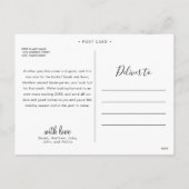 Moderne kalligrafie Wat een jaar zwarte foto Feestdagenkaart (Achterkant)