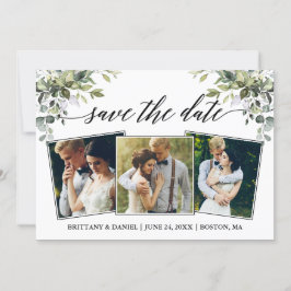 Moderne kalligrafie Waterverf Greenery 3 Foto Save The Date