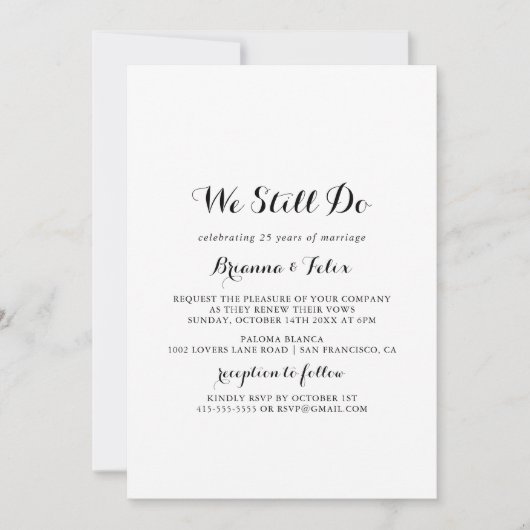 Moderne kalligrafie We doen nog steeds aan vernieu Kaart (Voorkant)