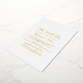 Moderne kalligrafie we doen nog steeds goud folie uitnodiging (Gedraaid)