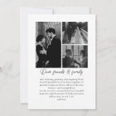 Moderne kalligrafie We Eloped Script Foto Bruiloft Aankondiging (Achterkant)