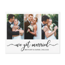 Moderne kalligrafie We Got Married Wedding 3 Foto