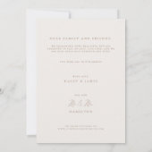 Moderne kalligrafie we hebben een gehuwd fotohuwel aankondiging (Achterkant)