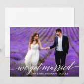 Moderne kalligrafie we hebben een huwelijksfoto aankondiging (Voorkant / Achterkant)