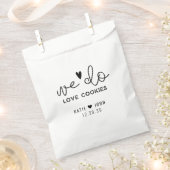 Moderne kalligrafie we houden van koekjes wedden bedankzakje (Geknipt)