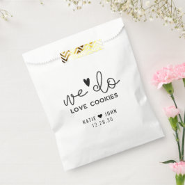 Moderne kalligrafie we houden van koekjes wedden bedankzakje