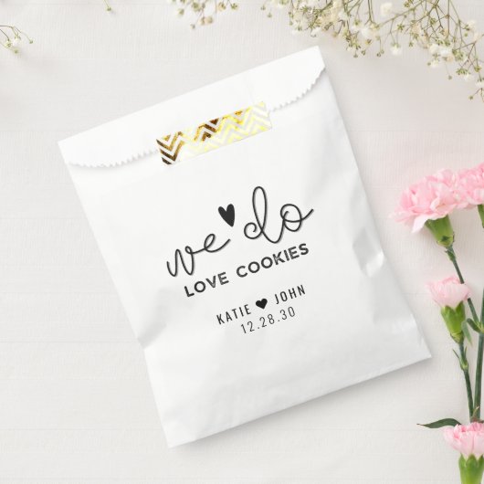 Moderne kalligrafie we houden van koekjes wedden bedankzakje (Gezegeld)