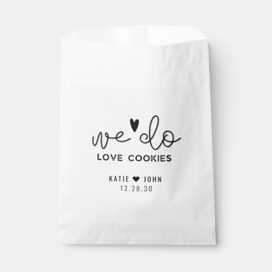 Moderne kalligrafie we houden van koekjes wedden bedankzakje (Voorkant)