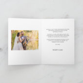 Moderne kalligrafie Weddenschap 2 Foto Hartelijk d Bedankkaart (Binnen)