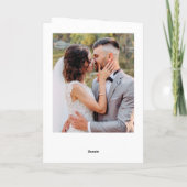 Moderne kalligrafie Weddenschap 3 Foto Hartelijk d Bedankkaart (Achterkant)