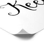 Moderne kalligrafie-weddenschap afdruk poster (Hoek)