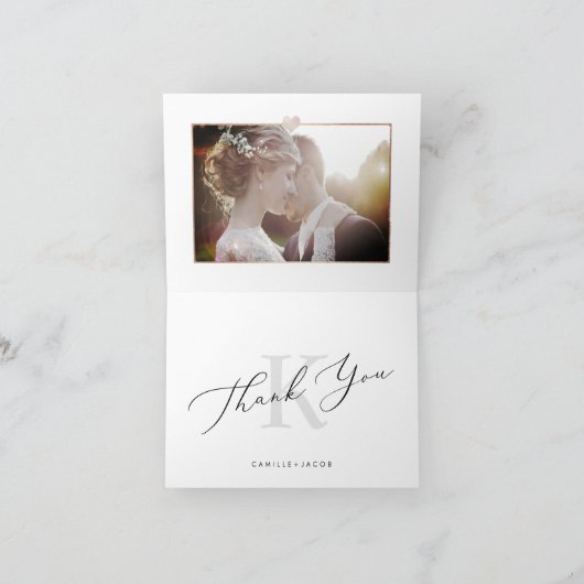 Moderne kalligrafie Weddenschap Bedankt (Binnen)