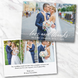 Moderne kalligrafie-weddenschap en Bedankt 4 Foto