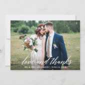 Moderne kalligrafie-weddenschap en Bedankt 6 Foto (Voorkant)