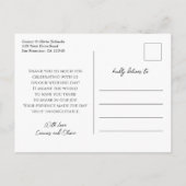 Moderne kalligrafie Weddenschap Foto Briefkaart (Achterkant)