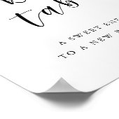 Moderne kalligrafie-weddenschap met koekjes Teken Poster (Hoek)