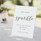 Moderne kalligrafie-weddenschap met spaarboekje reclamebord met voetstuk