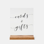 Moderne kalligrafie-weddenschappen en -cadeaus acryl bord (Voorkant)