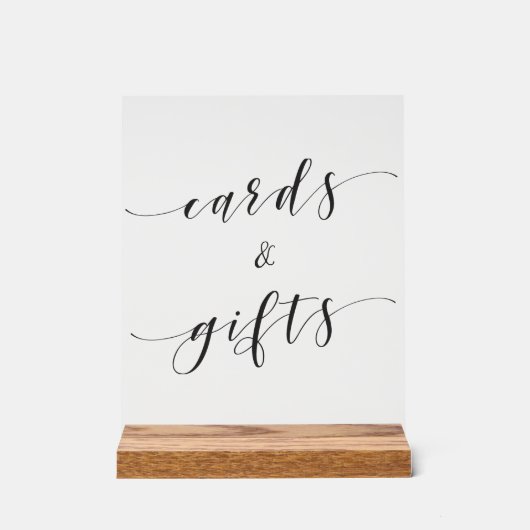 Moderne kalligrafie-weddenschappen en -cadeaus acryl bord (Voorkant)