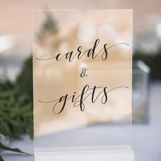 Moderne kalligrafie-weddenschappen en -cadeaus acryl bord