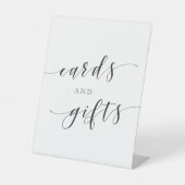 Moderne kalligrafie-weddenschappen en -cadeaus reclamebord met voetstuk (Voorkant)