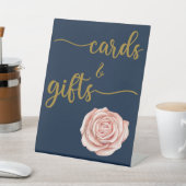 Moderne kalligrafie-weddenschappen en -cadeaus reclamebord met voetstuk (Insitu)