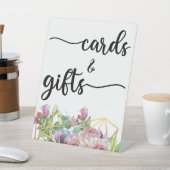 Moderne kalligrafie-weddenschappen en gifts Pedest Reclamebord Met Voetstuk (Insitu)