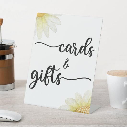 Moderne kalligrafie-weddenschappen en gifts Pedest Reclamebord Met Voetstuk (Insitu)