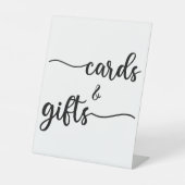 Moderne kalligrafie-weddenschappen en gifts Pedest Reclamebord Met Voetstuk (Voorkant)