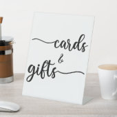 Moderne kalligrafie-weddenschappen en gifts Pedest Reclamebord Met Voetstuk (Insitu)