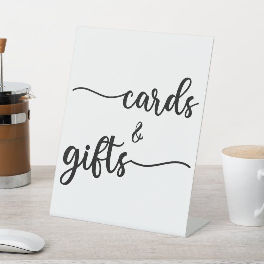 Moderne kalligrafie-weddenschappen en gifts Pedest Reclamebord Met Voetstuk (Insitu)