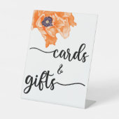 Moderne kalligrafie-weddenschappen en gifts Pedest Reclamebord Met Voetstuk (Voorkant)