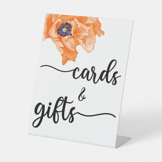 Moderne kalligrafie-weddenschappen en gifts Pedest Reclamebord Met Voetstuk (Voorkant)