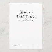 Moderne kalligrafie-weduwgoedwensen advieskaart (Voorkant)