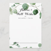 Moderne kalligrafie-weduwschap maakt Eucalyptus gr Advieskaart (Voorkant)