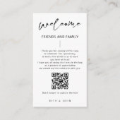 Moderne Kalligrafie Welkom Cadeau Tas Plaats Kaart (Voorkant)