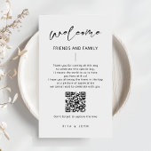 Moderne Kalligrafie Welkom Cadeau Tas Plaats Kaart