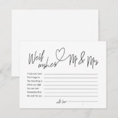 Moderne kalligrafie wenst de heer en mevrouw veel  kaart (Voorkant / Achterkant)