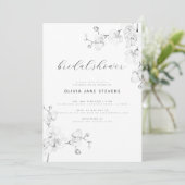 Moderne kalligrafie White Orchids Vrijgezellenfees Kaart (Staand voorkant)