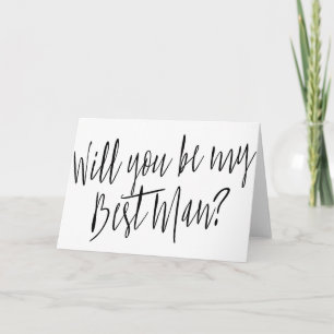 Moderne kalligrafie "Wil je mijn beste man zijn"