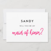 Moderne kalligrafie Wil je mijn bruidsmeisje zijn? Kaart (Voorkant)