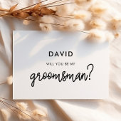 Moderne kalligrafie Wil je mijn getuige zijn kaart