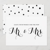 Moderne kalligrafie wil nieuwe Mr. & Mrs. Advieskaart (Voorkant / Achterkant)