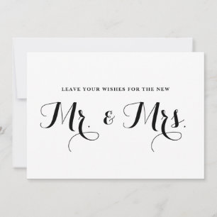 Moderne kalligrafie wil nieuwe Mr. & Mrs. Advieskaart