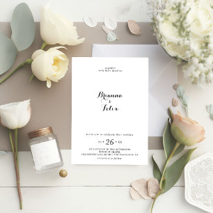 Moderne kalligrafie Wreath Wedding Kaart