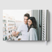 Moderne kalligrafie Zilveren Terracotta boho bruil Gastenboek (Achterkant)