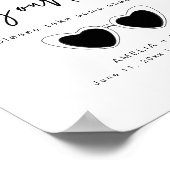 Moderne kalligrafie Zonnebril voor gebaar Poster (Hoek)