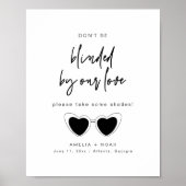 Moderne kalligrafie Zonnebril voor gebaar Poster (Voorkant)